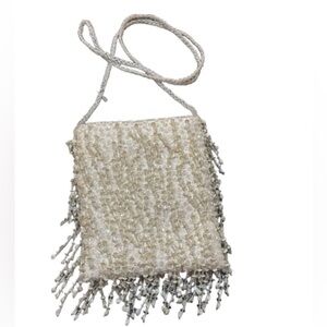 NICOLE MILLER CHARLESTON BEADED BAG  IN IVORY